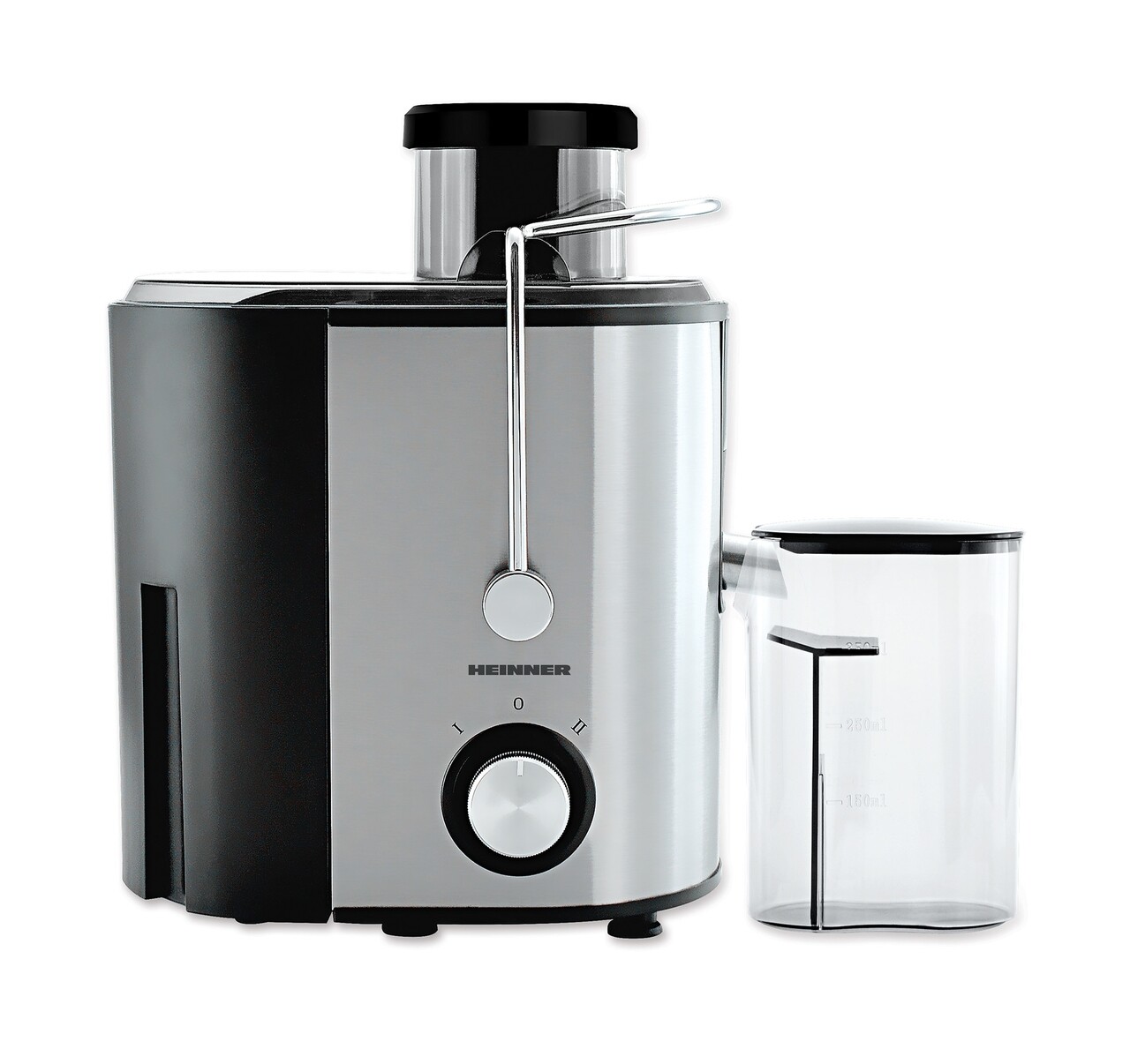 Storcator de fructe Heinner, 500 W, 2 viteze, gri/negru - imagine 3